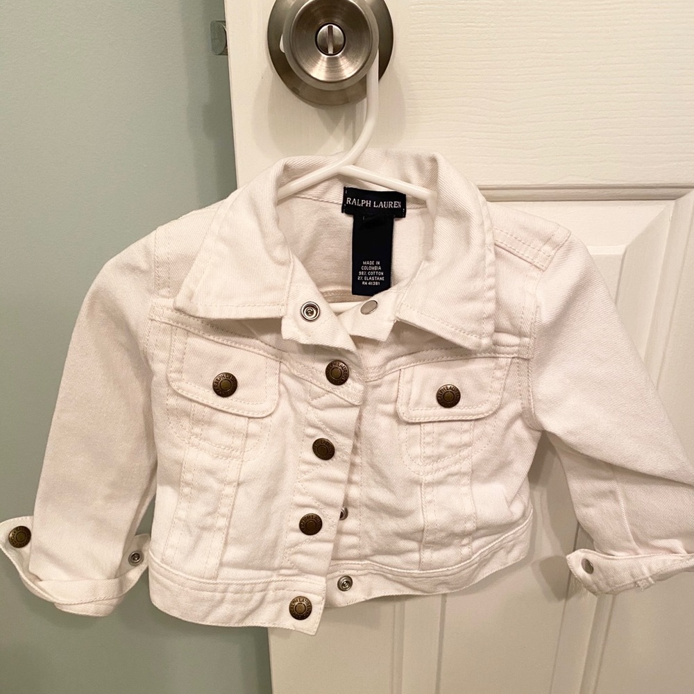 Ralph Lauren White Denim Toddler Jacket